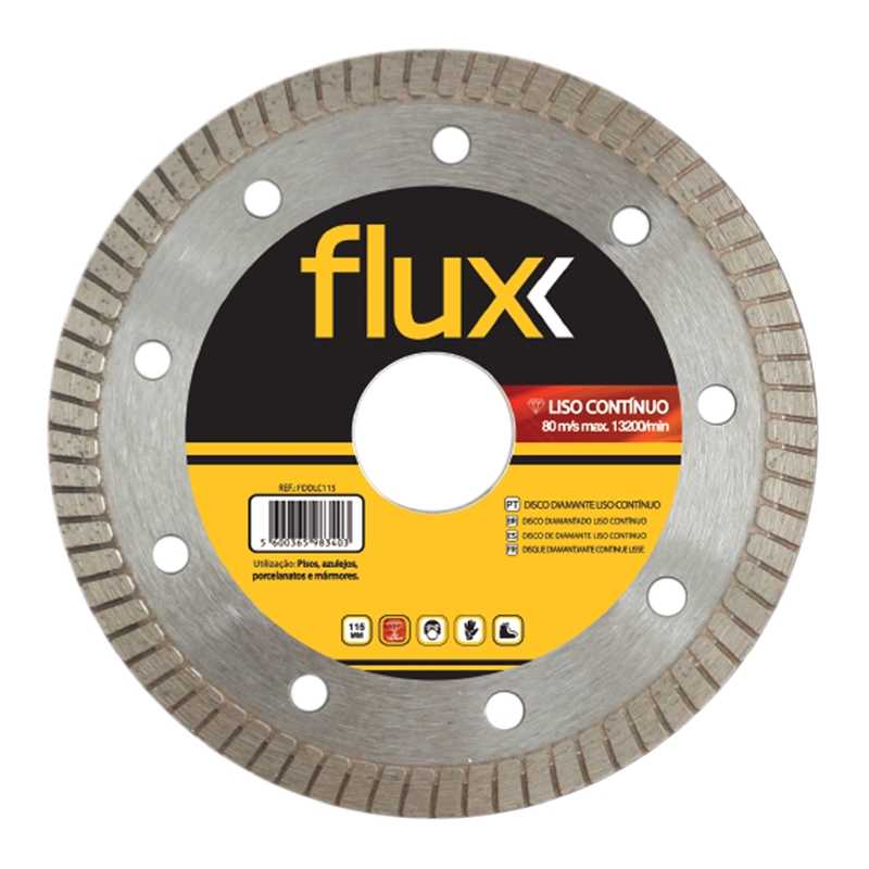 Disco Diamante Turbo Cerâmica 115mm Flux - FDDLC115