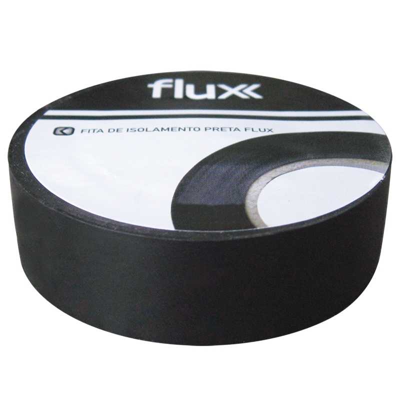 Fita Isoladora Preta 38mm 15mt Flux - FFIP3815