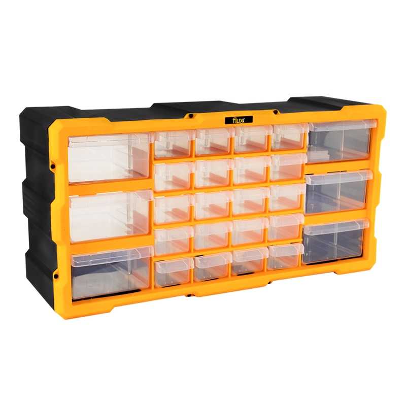 Organizador Monobloco 26 Gavetas 497 x 250 x 157mm Flux - FOM26G
