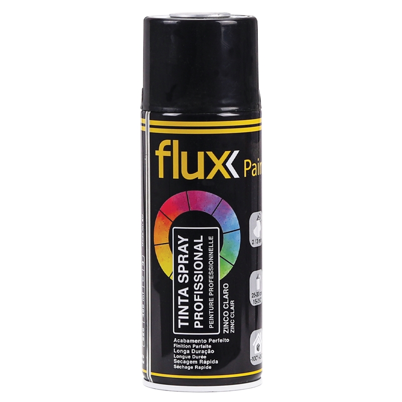 Peinture en Spray Zinc 400ml (Zinc Clair) Flux - FTSZC4