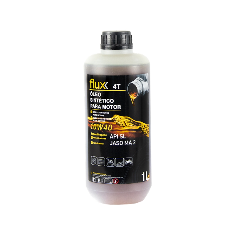 Engine Semi-Synthetic Lubricant 4 Strokes 10W40 1lt Flux - FOM4S10W401