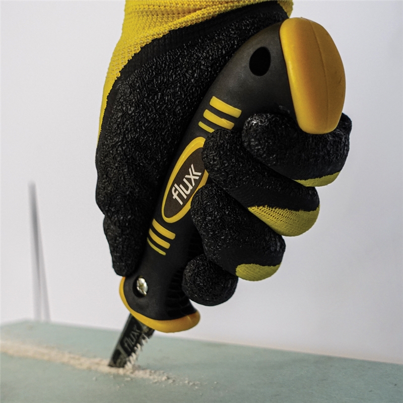 Serrucho de Punta para Paneles de Yeso 150mm con Mango Bimaterial Flux - FSPG150CB