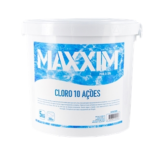 Cloro 10 Acciones Tableta 200gr Bicapa 5Kg Maxxim - MC10AT200B5