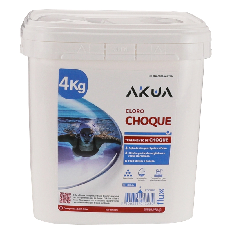 Cloro Choque Granulado AKUA 4Kg Flux - FCCHG4