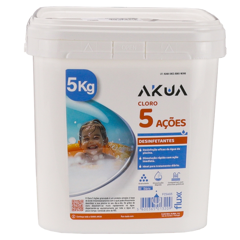Cloro 5 Acciones Granulado 5Kg Flux - FC5AG5